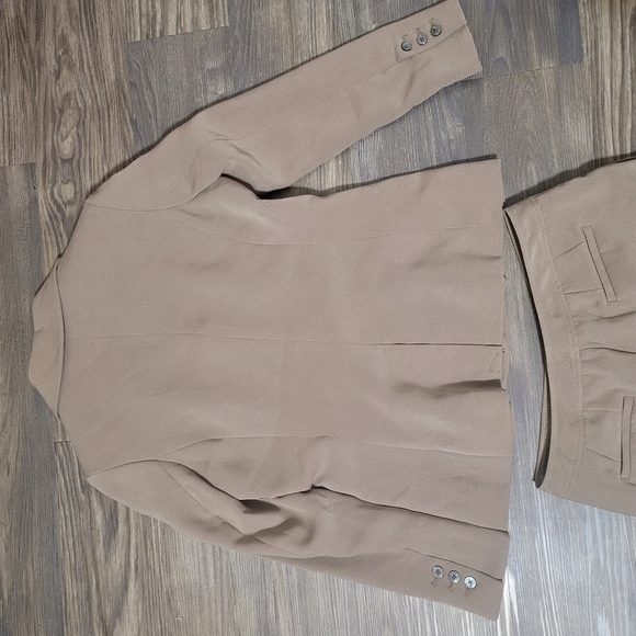 Eddie Bauer Womens Pant Suit Size 4 Light Brown Three Button Vintage New - Picture 9 of 10